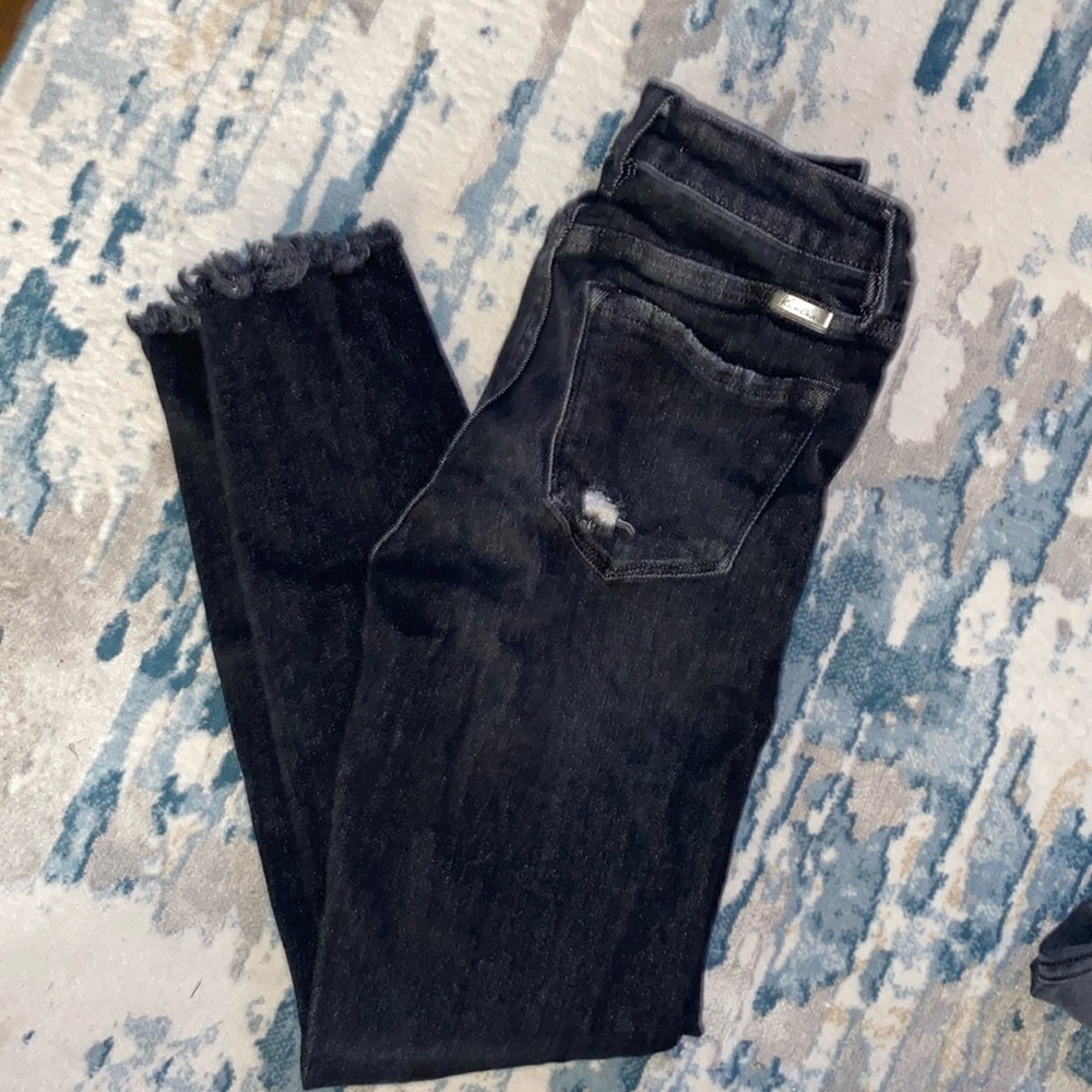 Distressed black KanCan jeans